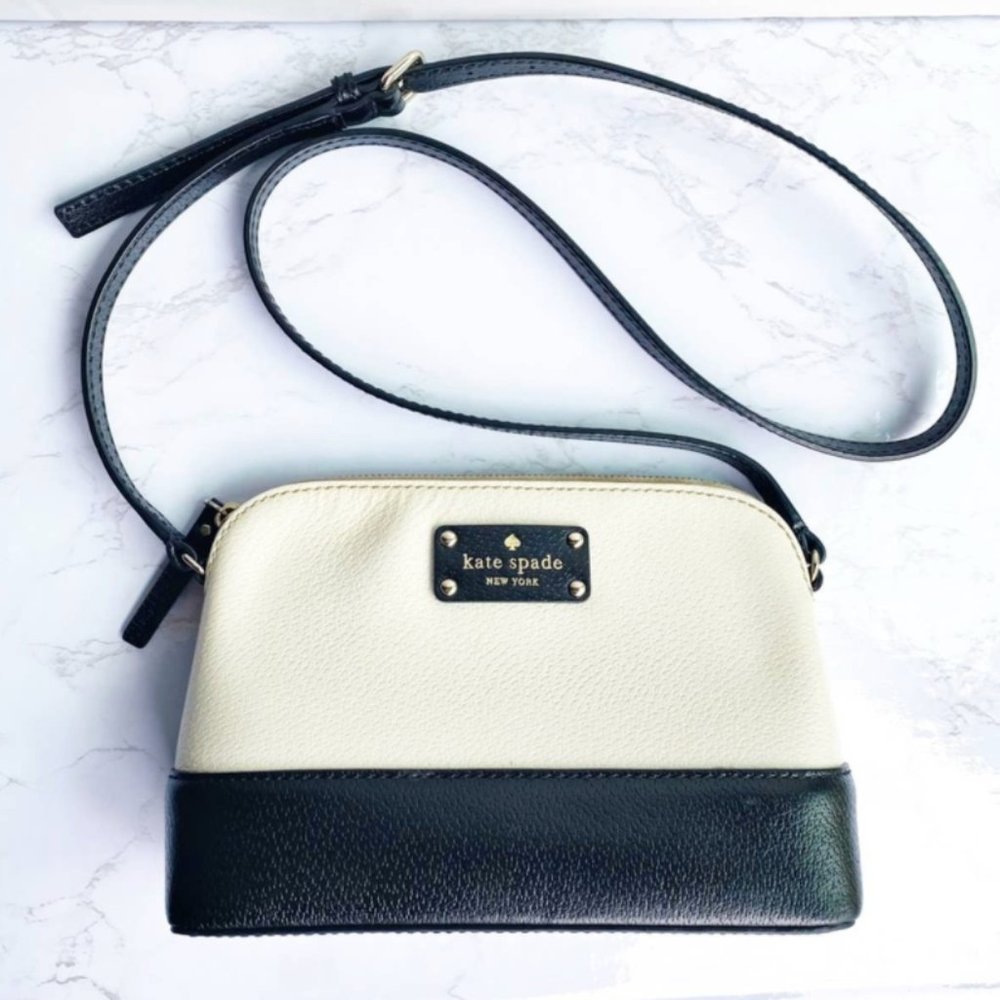 NWOT Kate Spade Black and White Hanna Crossbody